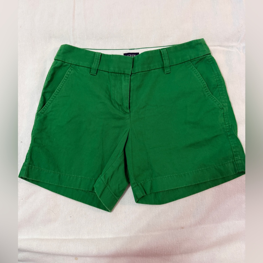 ☀️ J. Crew Bright Green High-Waist Shorts